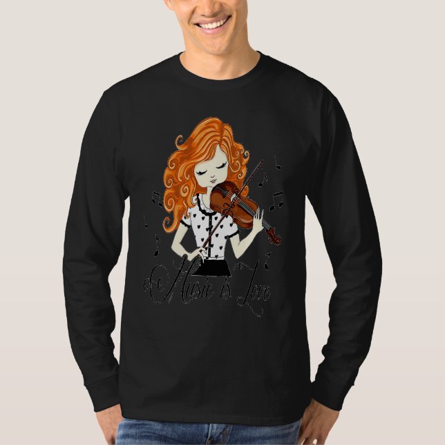 Fiol  Fiol Klänning Musikal  Ungdom T Shirt (Framsida)
