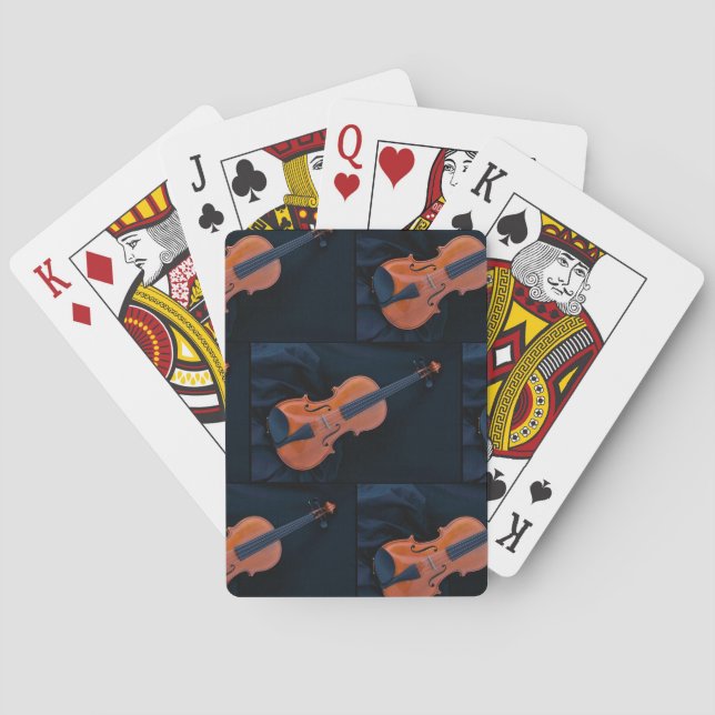 Fiol Foto Närbild Casinokort (Baksidan)