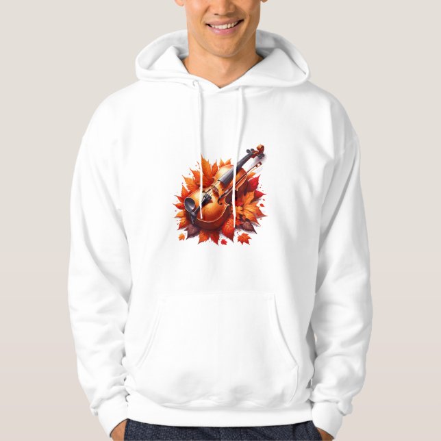 Fiol i lövbädd hoodie (Framsida)