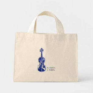 Fiol Inte Violin Bluegrass Country Musik Present Mini Tygkasse