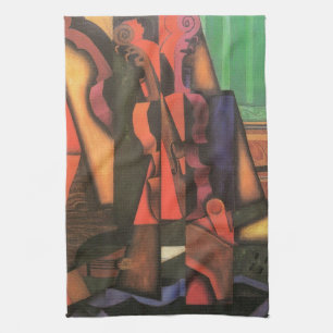 Fiol och gitarr av Juan Gris, Vintage kubism konst Kökshandduk