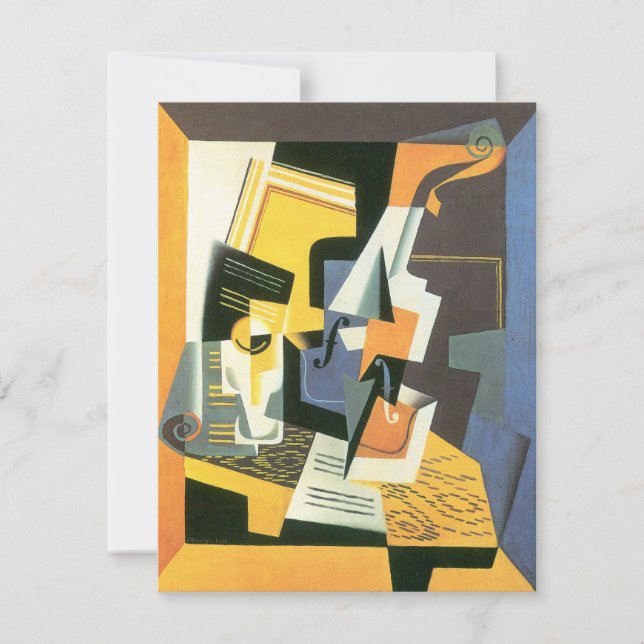 Fiol och glas av Juan Gris, Vintage kubism (Framsida)