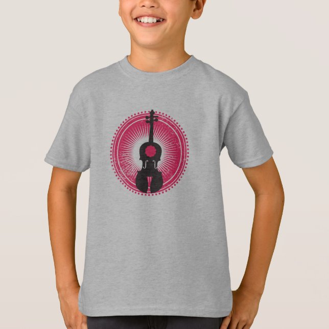 Fiol+T-tröja för pojkar T-shirt (Framsida)