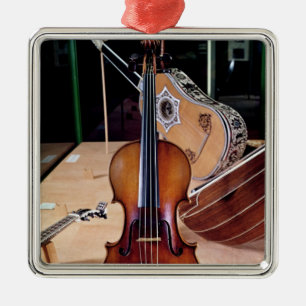 Fiol vid Stradivari, Cremona, 1699 (fotoet; Julgransprydnad Metall