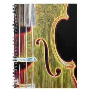 Fiol Viola, violoncell? Anteckningsbok Med Spiral