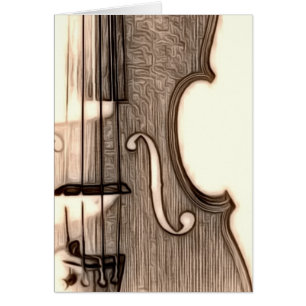 Fiol Viola, violoncell? Hälsningskort