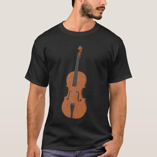 Fiol: Wood fiol: 3d modellerar vinkel #5: Musik Tröja (Framsida)