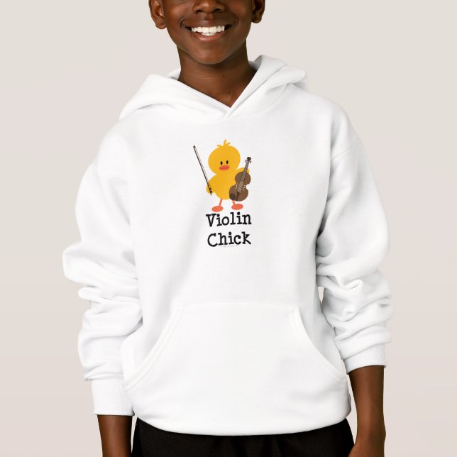 Fiolchicken lurar den Hooded tröjan Tee Shirt (Framsida)
