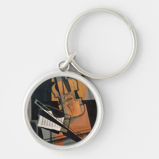 Fiolen, 1916 rund silverfärgad nyckelring (Framsidan)