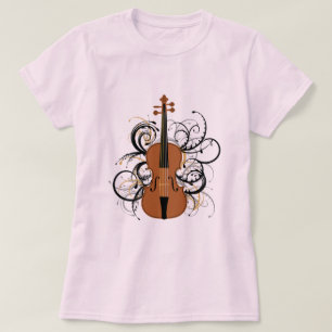 Fiolen med virvlar runt tee shirt