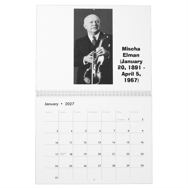 Fiolen styr kalender (Jan 2027)