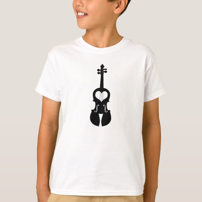 FiolhjärtaT-tröja Tee Shirt (Framsida)