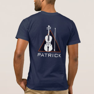 Fiolin med liten och modern Violinist i namn T Shirt