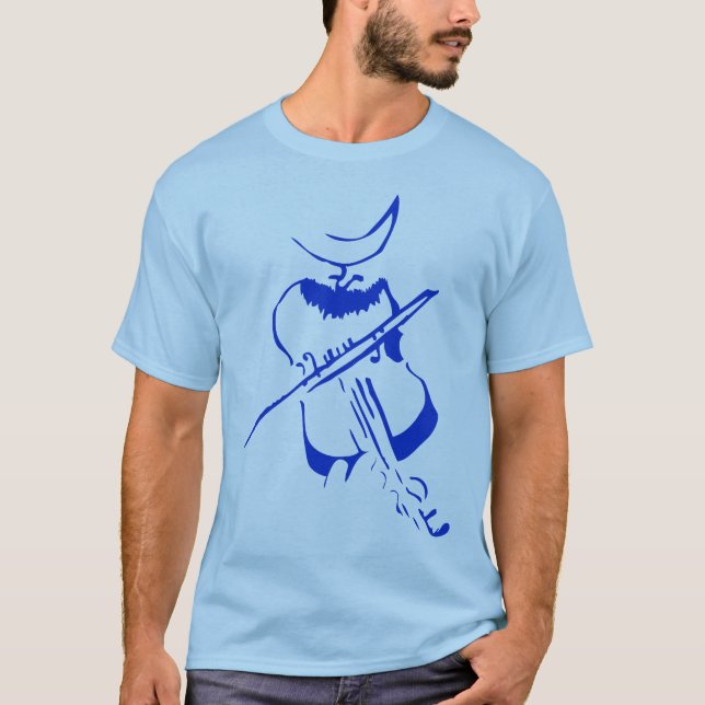 Fiolmanblått Tee Shirt (Framsida)