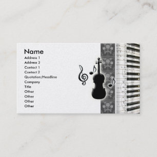 Fiolpiano & musik notervisitkortar visitkort