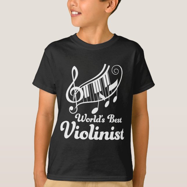 Fiolspelare eller violinist för världar bäst t-shirt (Framsida)