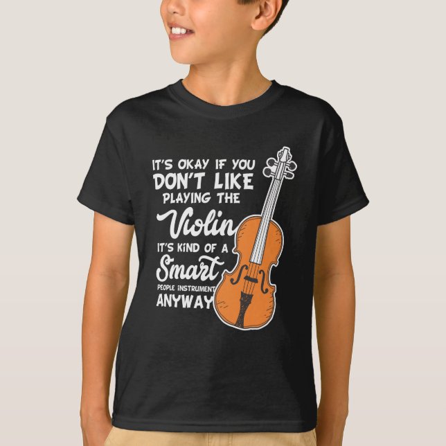FiolT-tröja - rolig smart violinistfiollek T Shirt (Framsida)