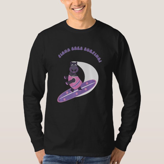 Fiona Baby Hippo från Cincinnati Goes Surfing T Shirt (Framsida)