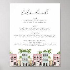 FIONA Charleston SC Rainbow Row Pub Menu Sign Poster