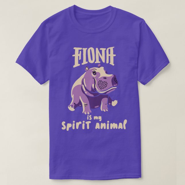 Fiona Hippo Spirit Animal eamFiona Baby Hippo L T Shirt (Design framsida)
