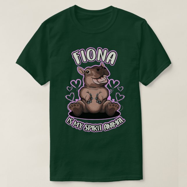 Fiona Hippo Spirit Animal TeamFiona Baby Hippo T Shirt (Design framsida)