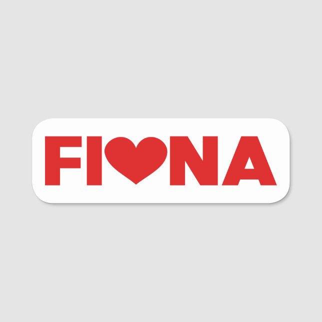 Fiona Kärlek Namnbricka (Framsida)