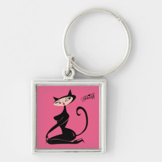 Fiona Keychain Fyrkantig Silverfärgad Nyckelring