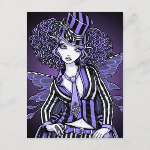 Fiona Lila Gothic Couture Fairy Postcard Vykort