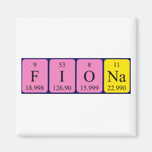 Fiona Periodisk magnet bord namn