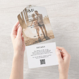 Fiona Photo Fetstil Monogram Modern Bröllop