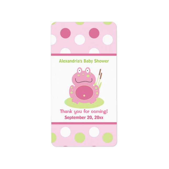 Fiona Rosa Frog Miniature Candy Wrappers Adressetikett (Framsidan)