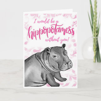 Fiona som flodhästvalentinesen Card Kort