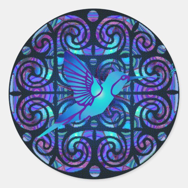 Fiona Sticker Runt Klistermärke (Framsida)