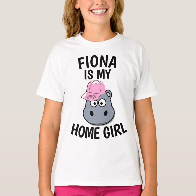 FIONA Zoo HIPPO Funny T-shirts (Framsida)