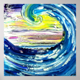 Fionas vågabstraktion poster