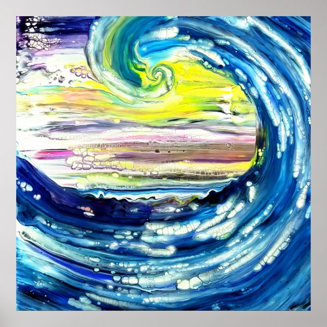 Fionas vågabstraktion poster (Framsidan)