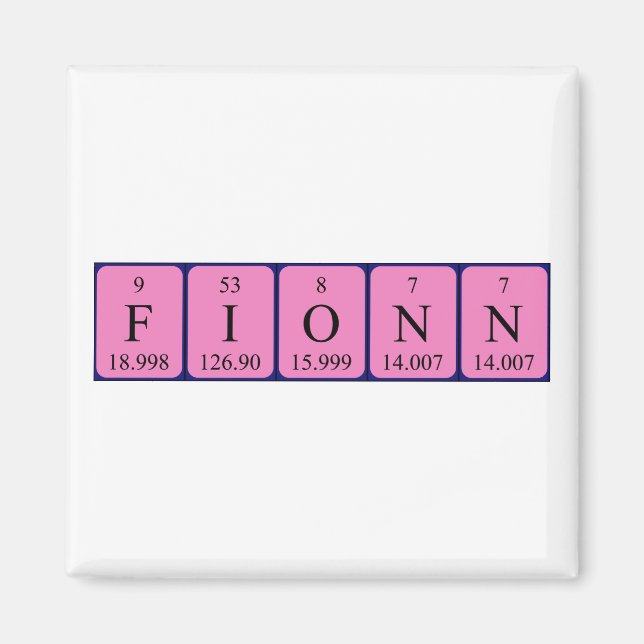 Fionn Periodisk magnet bord namn (Framsidan)