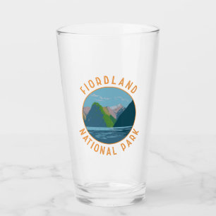Fiordland National Park New Zealand Retro Circle Glaskopp