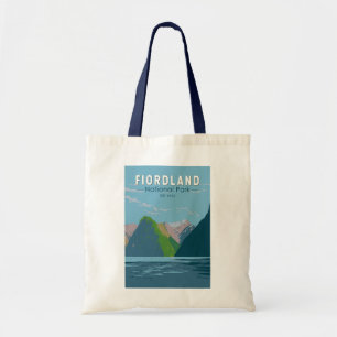 Fiordland National Park New Zealand Travel Art Tygkasse