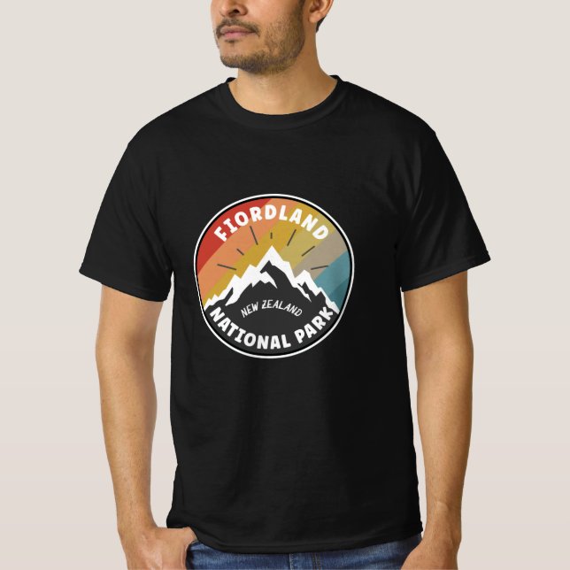 Fiordland National Park Nya Zeeland T Shirt (Framsida)