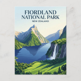Fiordland nationalpark Nya Zeeland Vykort