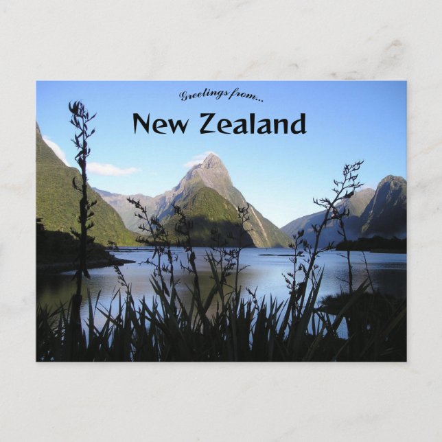 Fiordland Nya Zeeland Vykort (Framsida)