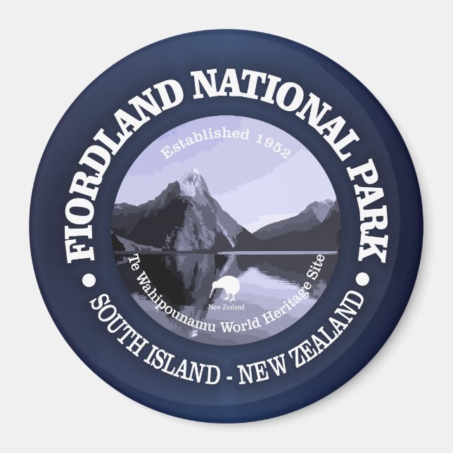 Fiordlands nationalpark magnet (Framsidan)