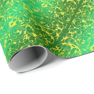 Fiore grönt och gult presentpapper