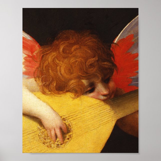 Fiorentino - Putto spelar lute Poster (Framsidan)
