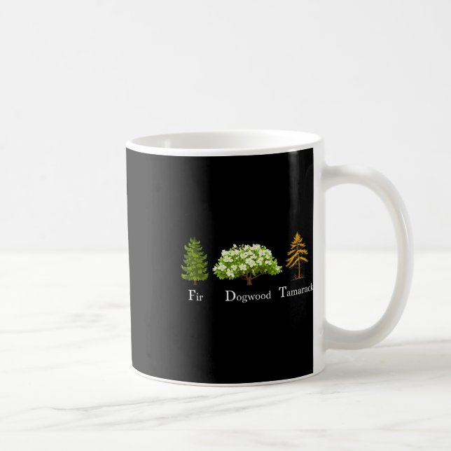 Fir Dogwood Tamarack Vintage Resistent National Pa Kaffemugg (Höger)