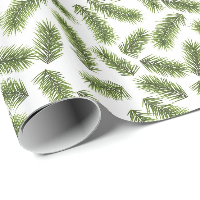 Fir Gren Mönster jul Presentpapper (Rullad Hörn)