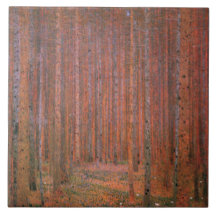 Fir Träd Forest (av Gustav Klimt)