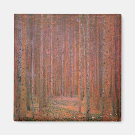 Fir Träd Forest (av Gustav Klimt) Magnet