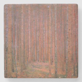 Fir Träd Forest (av Gustav Klimt) Stenunderlägg